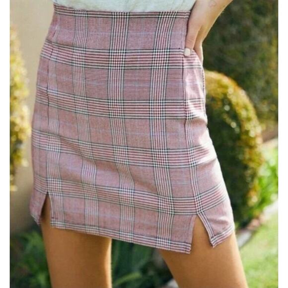 John Galt Brandy Melville Plaid Cara Mini Skirt Size O/S Preppy Clueless 90s Y2K - Picture 2 of 10